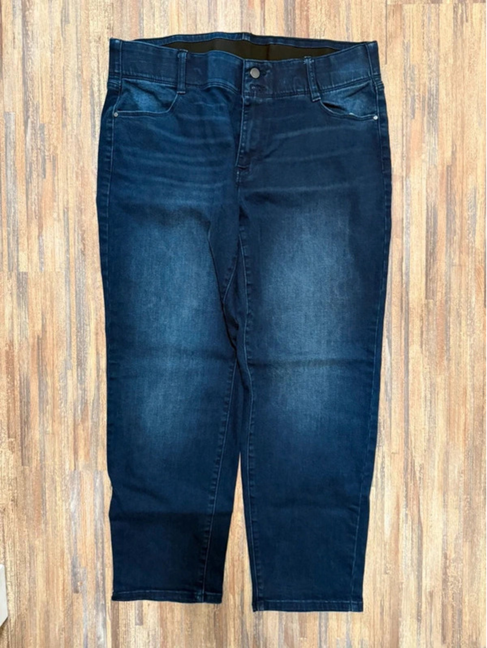 Nine West slim straight dark wash pull on pants size 14W